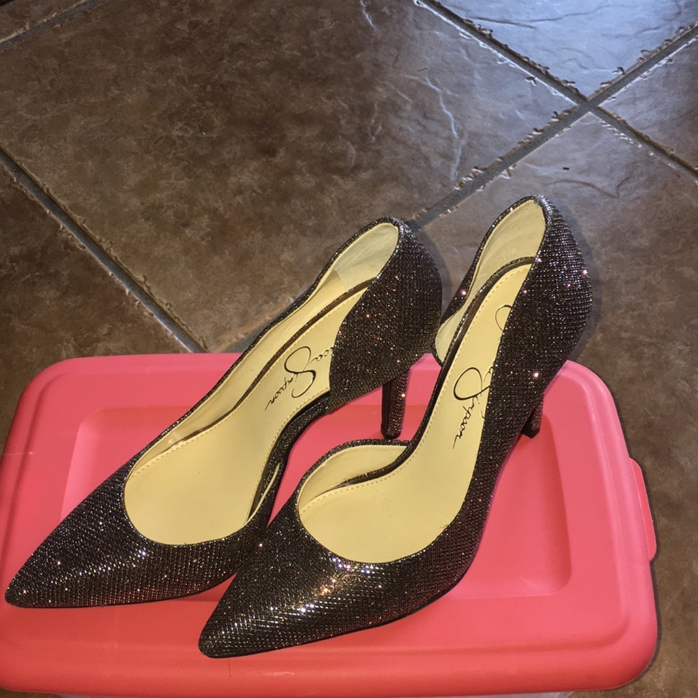 Jessica Simpson glitter heels
